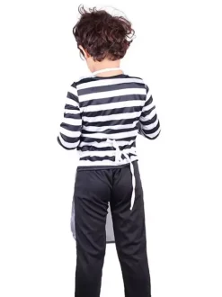 Enfants Cosplay Costumes Peintre Costume Blanc Top Tablier Chapeau Ensemble 3 Pièces Costume d'Halloween