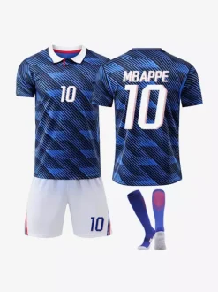 Ensemble 3 pièces de sport à manches courtes maillot domicile France n°10 Mbappé 2026
