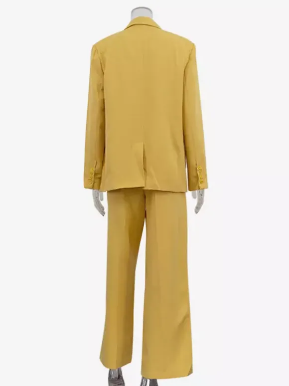 Ensemble 2 pièces jaune costume oversize et pantalon large pour l'automne 2026