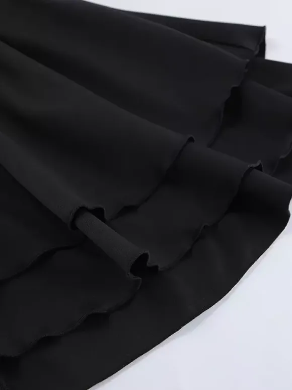 Ensemble blazer et jupe d'inspiration militaire pour femme tenue chic deux pièces - Noir vintage col montant coupe ajustée - Tenue de soirée printemps 2026