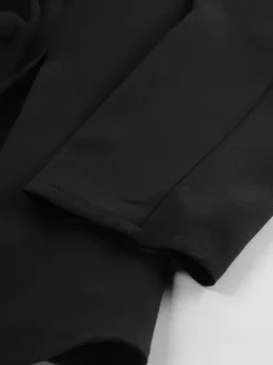 Ensemble blazer sablier pour femme - Tailleur péplum noir style vintage avec mini-jupe - Tenue de travail printemps 2026