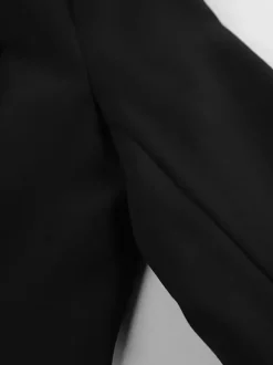 Ensemble blazer sablier pour femme - Tailleur péplum noir style vintage avec mini-jupe - Tenue de travail printemps 2026