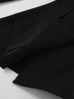 Ensemble blazer sablier pour femme - Tailleur péplum noir style vintage avec mini-jupe - Tenue de travail printemps 2026