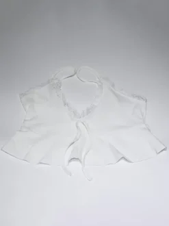 Ensemble Coquette 2 pièces à bordure en dentelle blanche pour femme - Débardeur short - Tenue décontractée d'été pour la plage 2026