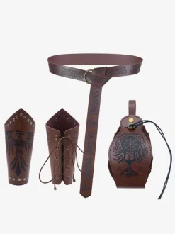 Ensemble D'accessoires De Costume Steampunk Marron Foncé Pour Hommes