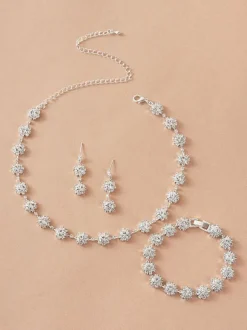 Ensemble de bijoux de mariage 3 pièces Cadeau de Saint Valentin