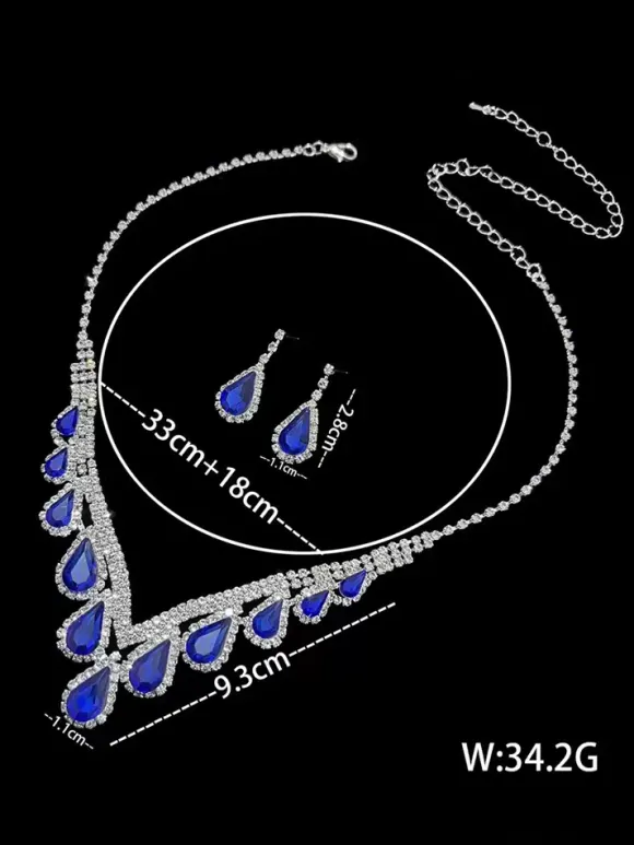 Ensemble de bijoux pour mariage beau métal zircone cubique
