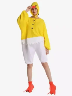 Ensemble de combinaisons de poussins de carnaval d'Halloween pour adultes