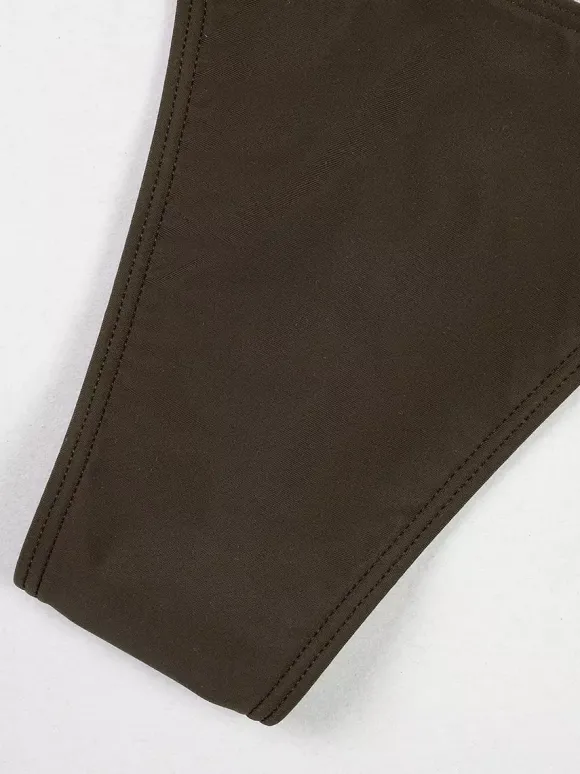 Ensemble de maillot de bain et cache-maillots noirs vêtements de sport à lacets sans manches