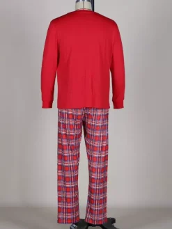 Ensemble de pyjamas de Noël classiques à carreaux rouges pour toute la famille 2026