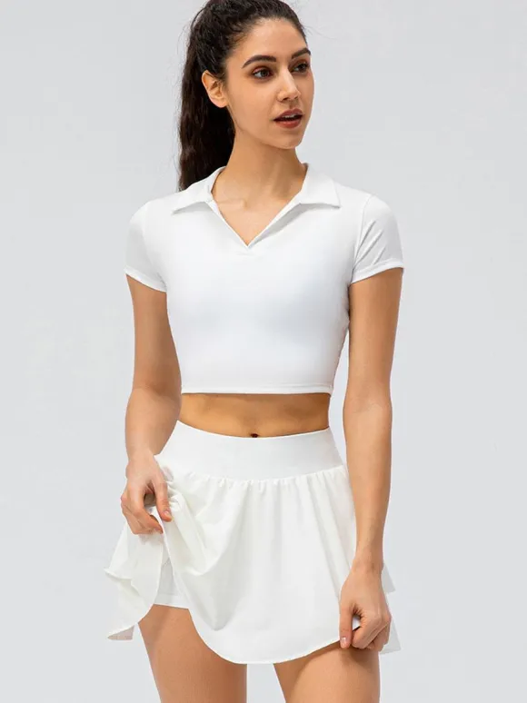 Ensemble de sport de tennis à manches courtes pour femmes Running Activewear