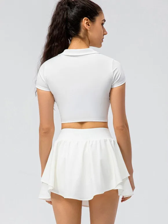 Ensemble de sport de tennis à manches courtes pour femmes Running Activewear