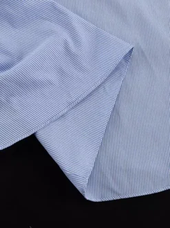 Ensemble deux pièces à rayures bleues style streetwear chic bretelles en dentelle jupe sans manches
