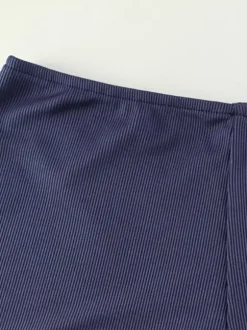 Ensemble deux pièces bleu streetwear n艙uds bretelles col sans manches