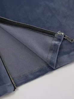 Ensemble deux pièces bleu décontracté streetwear haut à manches longues et col en V
