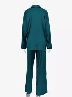 Ensemble deux pièces en satin pour femme blazer et pantalon collection printemps 2026