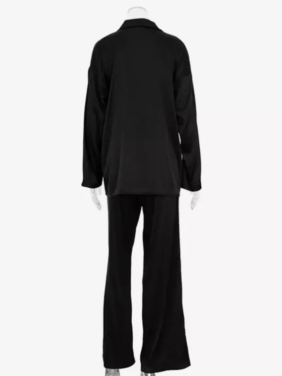 Ensemble deux pièces en satin pour femme blazer et pantalon collection printemps 2026