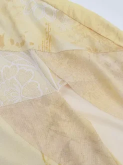 Ensemble deux pièces jaune sexy streetwear haut sans manches col V et jupe