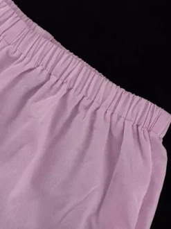 Ensemble deux pièces noir décontracté en coton haut sans manches à col en V et pantalon.