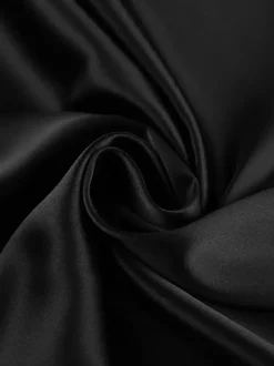 Ensemble deux pièces noir décontracté chic en dentelle jupe sans manches