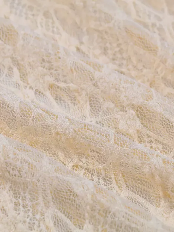 Ensemble maillots de bain et paréos abricot chic à volants bretelles et col sans manches