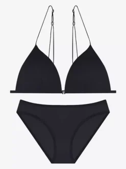 Ensemble soutien-gorge et culotte bordeaux découpés deux pièces