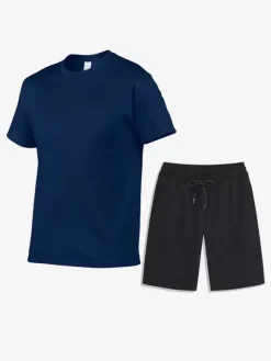 Ensemble Sport Décontracté T-Shirt Manches Courtes Short Confortable Homme