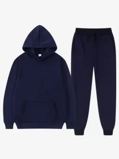 Ensemble Vêtements De Sport Hommes À Capuche Confortable