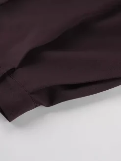 Ensemble blazer péplum marron foncé pour femme - Pantalon large à taille plissée et coupe slim - Tenue de bureau printemps 2026