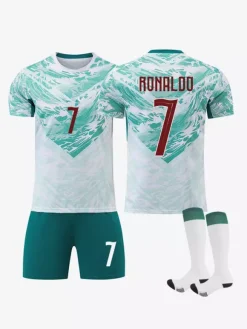 Ensemble de 3 maillots extérieurs de l'équipe nationale 2026 : Ronaldo n° 7 et B. Fernandes n° 8
