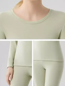 Ensemble de sous-vêtements thermiques skinny chauds en cachemire et lyocell 2026