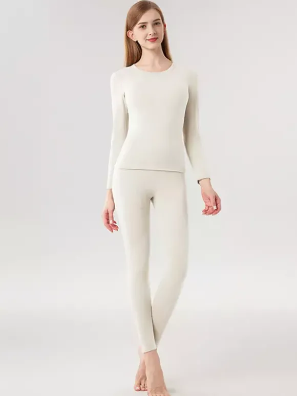 Ensemble de sous-vêtements thermiques skinny chauds en cachemire et lyocell 2026