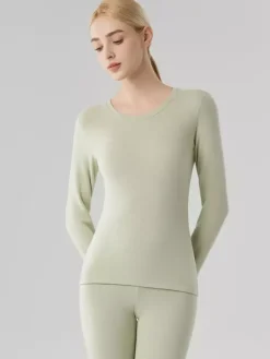Ensemble de sous-vêtements thermiques skinny chauds en cachemire et lyocell 2026