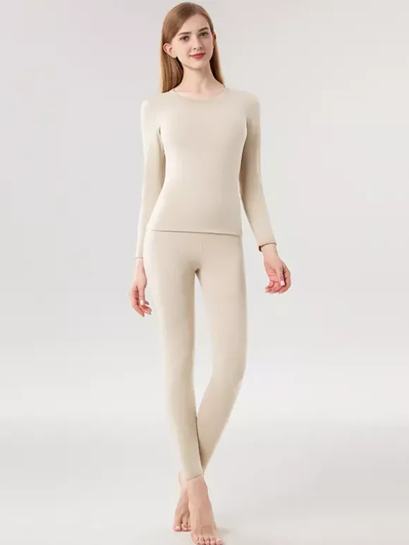 Ensemble de sous-vêtements thermiques skinny chauds en cachemire et lyocell 2026