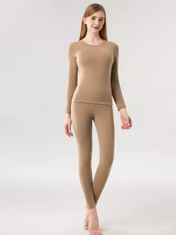 Ensemble de sous-vêtements thermiques skinny chauds en cachemire et lyocell 2026