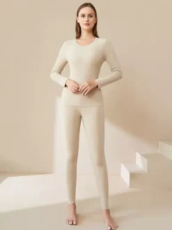 Ensemble de sous-vêtements thermiques longs pour femmes 2026
