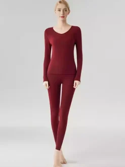 Ensemble de sous-vêtements thermiques longs pour femmes 2026