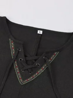 Ensemble de tunique médiévale verte 3 pièces pour homme robe Renaissance avec ceinture et brassards costume de rôdeur viking celtique pour fête médiévale