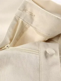 Ensemble deux pièces abricot décontracté quotidien : haut sans manches à col V et pantalon