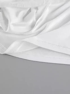 Ensemble deux pièces blanc chic décontracté au quotidien bretelles en dentelle pantalon sans manches