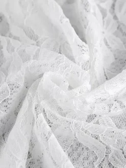 Ensemble deux pièces blanc chic décontracté au quotidien bretelles en dentelle pantalon sans manches