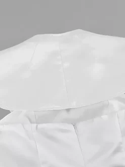 Ensemble deux pièces blanc chic en dentelle jupe sans manches sculptante style décontracté au quotidien.