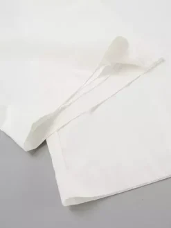 Ensemble deux pièces blanc de soirée en coton à bretelles sans manches pantalon décontracté