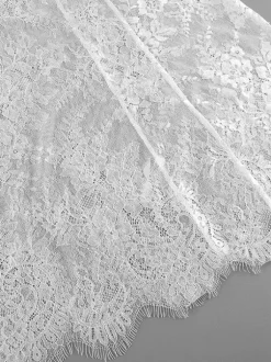 Ensemble deux pièces femme : haut bustier et jupe longue en dentelle - Coupe élégante et ajustée - Dentelle florale - Tenue de soirée estivale 2026
