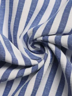 Ensemble deux pièces : pantalon et robe sans manches bleu chic style resort découpes et coupe flatteuse.