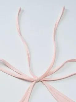 Ensemble deux pièces rose chic plissé jupe dos nu sans manches