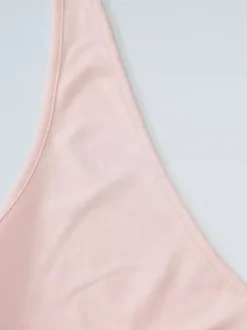 Ensemble deux pièces rose chic plissé jupe dos nu sans manches