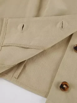 Ensemble deux pièces rose décontracté en coton et lin haut sans manches à col en V et pantalon.