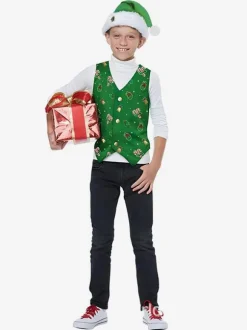 Ensemble Déguisement Vêtements Elfe De Cosplay De Noël Enfants