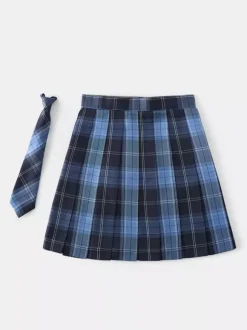 Ensemble Lolita JK d'uniforme scolaire japonais manteau chemise et jupe à carreaux abricot à manches longues